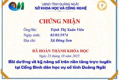 Trường TH Bình Thanh tham gia khoá học trên nền tảng trực tuyến tại cổng Bình dân học vụ số Quảng Ngãi Trường TH Bình Thanh tham gia khoá học trên nền tảng trực tuyến tại cổng Bình dân học vụ số Quảng Ngãi